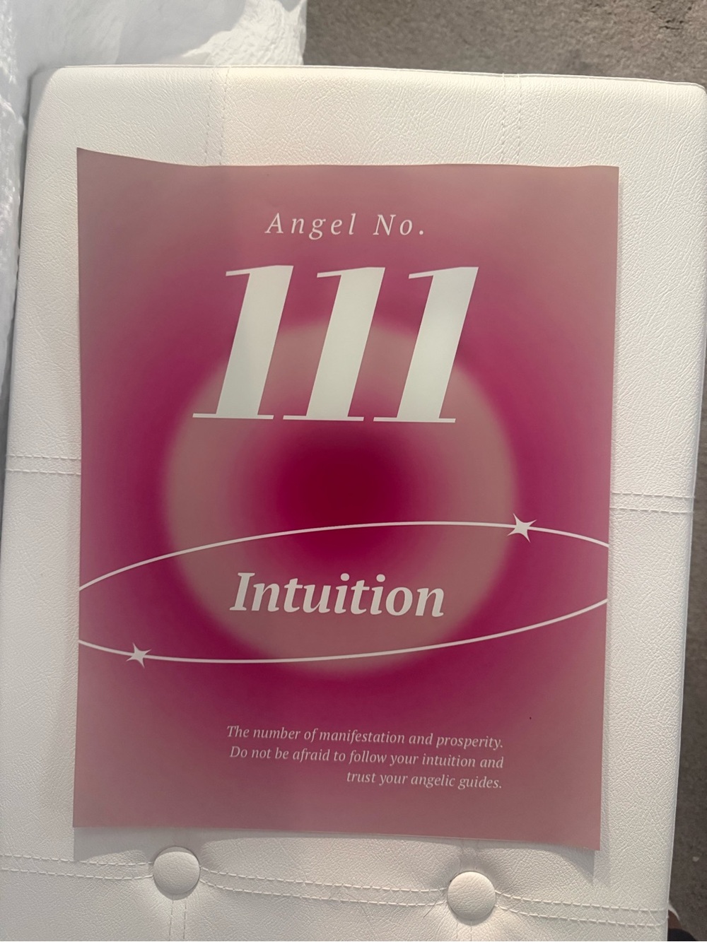 Intuition Angel No. 111 Pink Wall Art Poster